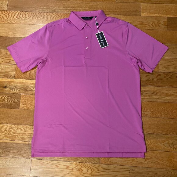 Bobby Jones Performance Collection Polo Golf Shirt Men’s L Pink Rosebud NWT - Picture 1 of 6